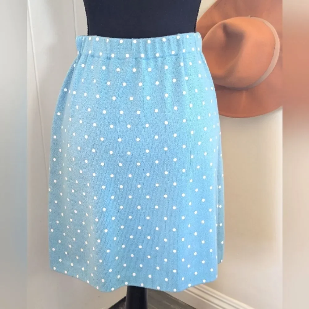 St. John Collection 6 Dot Skirt Maximalist Retro Glam Quiet Luxury Playful Chic - Picture 5 of 8